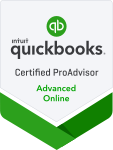 Intuit Quickbooks Banner logo, Certified ProAdvisor Advanced Online