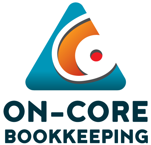 On-core Bookkeeping Stacked logo