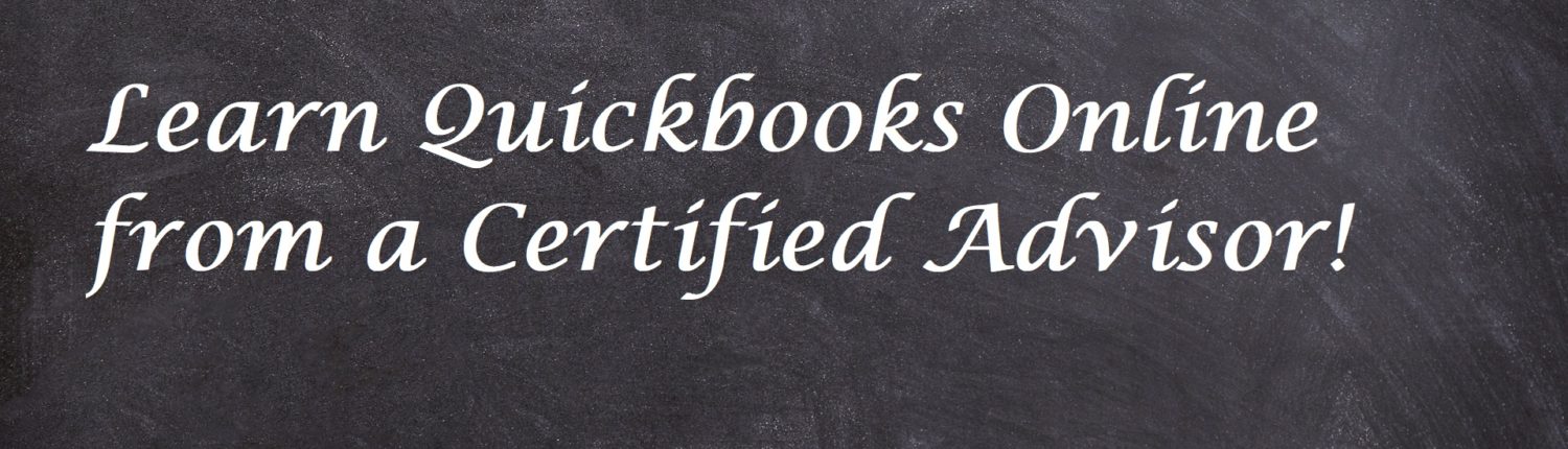 Learn quickbooks online from a Certified Advisor on black chalkboard