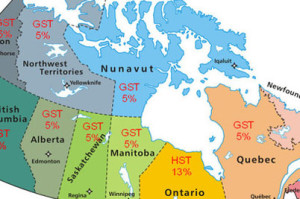 Canada Provincial Tax Map